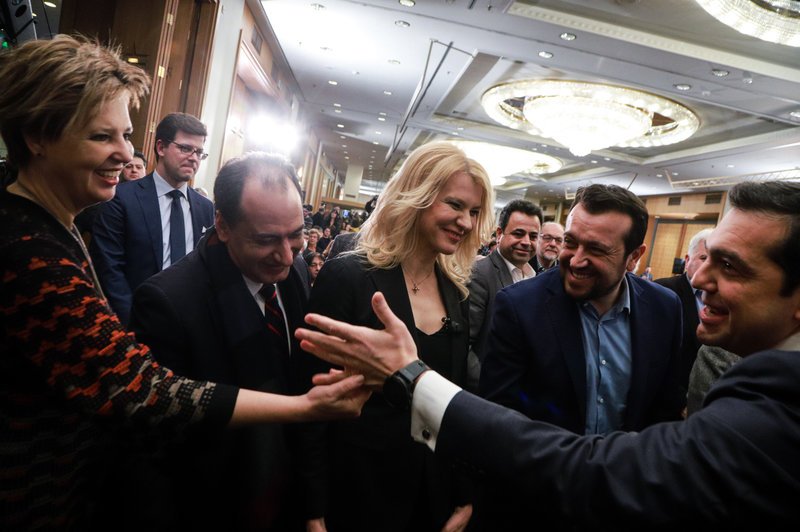 Ολγα Γεροβασίλη, Χρήστος Σπίρτσης, Θ. Τζάκρη, Ν. Παππάς και Αλ. Τσίπρας -(EUROKINISSI/ ΓΙΩΡΓΟΣ ΚΟΝΤΑΡΙΝΗΣ)