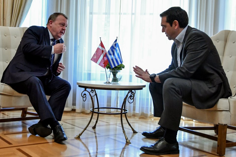 Συνάντηση του Αλέξη Τσίπρα με τον Δανό ομόλο του (EUROKINISSI/ ΤΑΤΙΑΝΑ ΜΠΟΛΑΡΗ)
