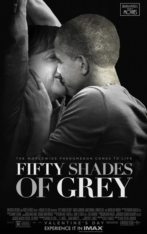 Μέρκελ και Ομπάμα φιλιούνται στο στόμα ως πρωταγωνιστές στις «50 αποχρώσεις του Γκρι» -Οι αφίσες γνωστών ταινιών με πρωταγωνιστές ηγέτες βγάζουν γέλιο [εικόνες] | iefimerida.gr 0