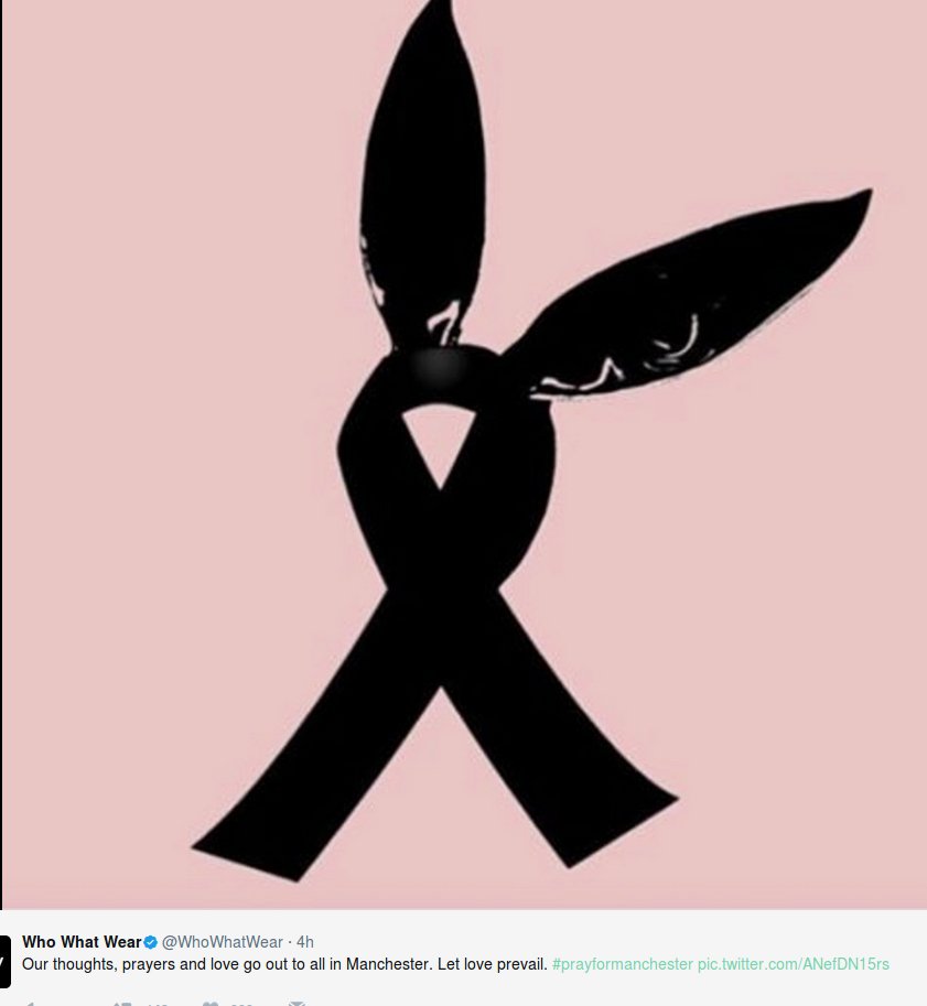 Τι συμβολίζει η μαύρη κορδέλα με τα αυτιά λαγού που κατέκλυσε τα social media μετά το μακελειό στο Mάντσεστερ [εικόνες] | iefimerida.gr 0