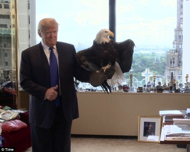 Αετός επιχείρησε να δαγκώσει τον Ντόναλντ Τραμπ - Το backstage της φωτογράφισης [εικόνες & βίντεο] | iefimerida.gr 0