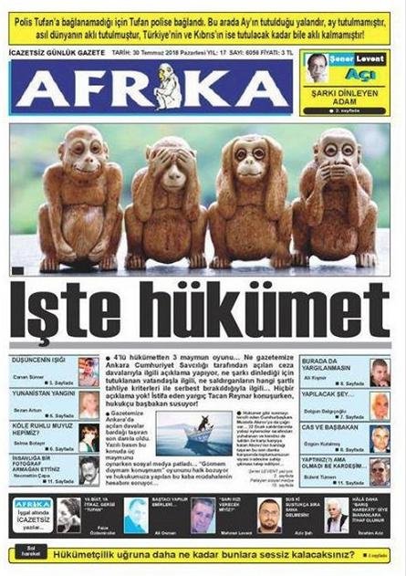 Στο εδώλιο στην Aγκυρα η τουρκοκυπριακή εφημερίδα «Αφρίκα» για την «τουρκική εισβολή στην Αφρίν» | iefimerida.gr 0