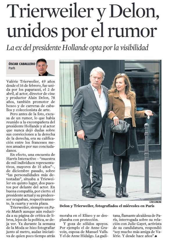 Η Τριερβελέρ ξεπερνά τον Ολάντ στο πλευρό του... γερασμένου Αλέν Ντελόν -Τους «τσάκωσαν» αγκαζέ [εικόνες] | iefimerida.gr 2