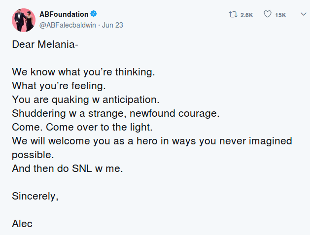 Ο Aλεκ Μπάλντγουιν, ως Τραμπ, κάλεσε την Μελάνια στο Saturday Night Live [εικόνες] | iefimerida.gr 1