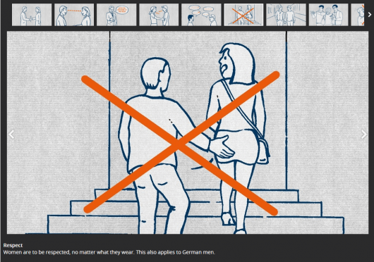 «Δεν χουφτώνω, δεν δέρνω» -Οι Γερμανοί εξηγούν τα νέα ήθη στους πρόσφυγες [εικόνες] | iefimerida.gr 1