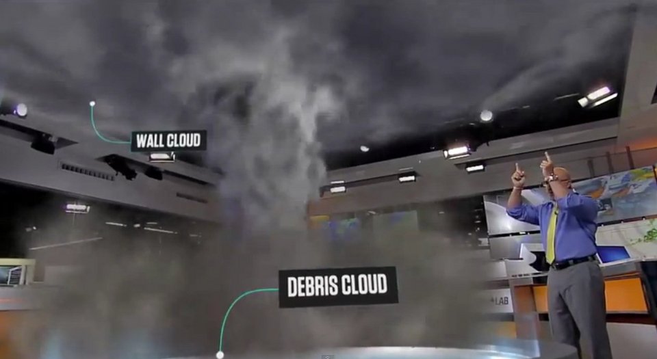 H πιο εντυπωσιακή 3D πρόγνωση καιρού: Σαν να μπήκε κυκλώνας στο τηλεοπτικό στούντιο [βίντεο]  | iefimerida.gr 2