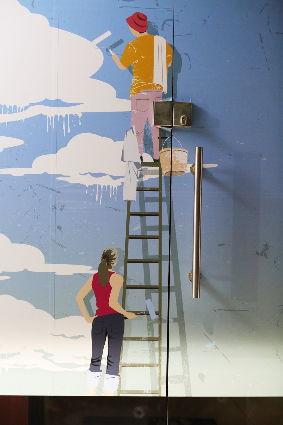 Το Ποτάμι ζωγράφισε βοσκοτόπια στη Σεβαστουπόλεως -Στα νέα γραφεία του κόμματος [εικόνες] | iefimerida.gr 1