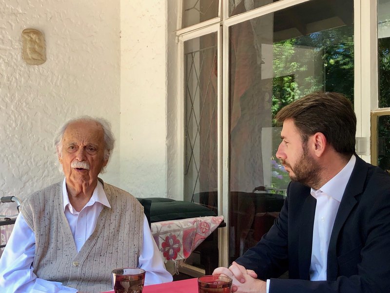 Ο Νίκος Ανδρουλάκης με τον Γιώργο Μπίζο