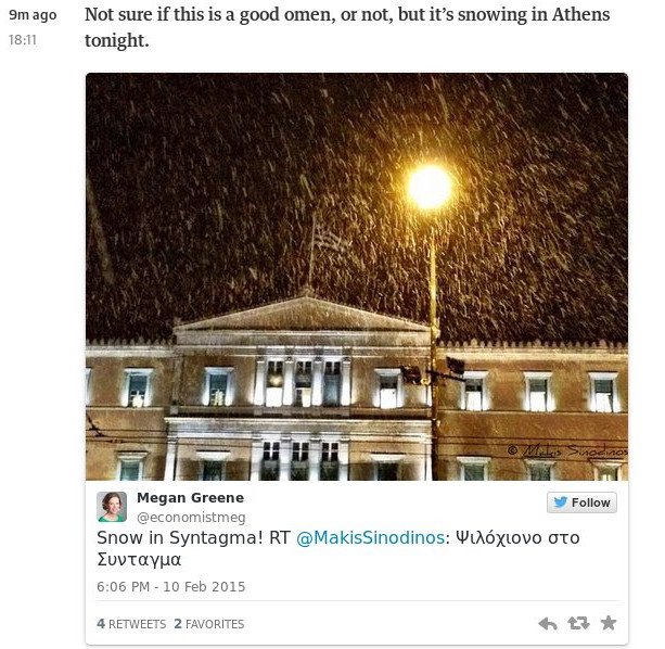Guardian: Δεν ξέρουμε αν είναι καλός οιωνός, αλλά χιονίζει στην Αθήνα [εικόνα] | iefimerida.gr 0
