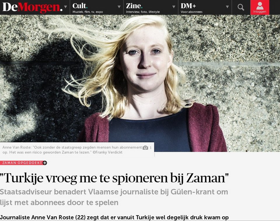 Βελγίδα δημοσιογράφος: Η Τουρκία μου ζήτησε να κάνω τον ρουφιάνο στην Zaman [εικόνα] | iefimerida.gr 0