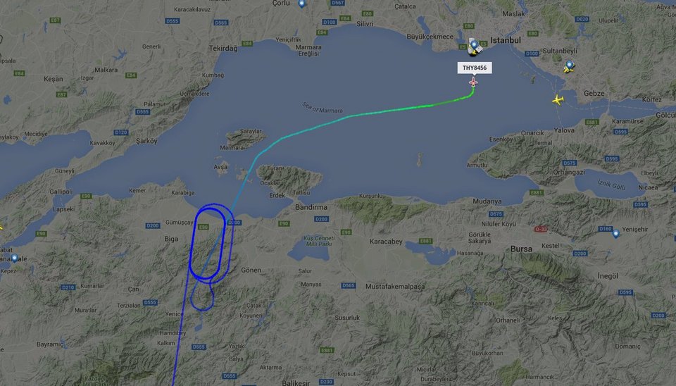 Ολη η πορεία του αεροσκάφους του Ερντογάν – Από το Νταλαμάν στην Κωνσταντινούπολη [εικόνες] | iefimerida.gr 2