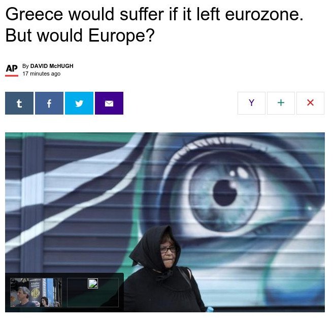 AP: Ελλάδα όπως Lehman's Brothers; Τι θα προκαλέσει ένα Grexit στην Ευρώπη | iefimerida.gr 0