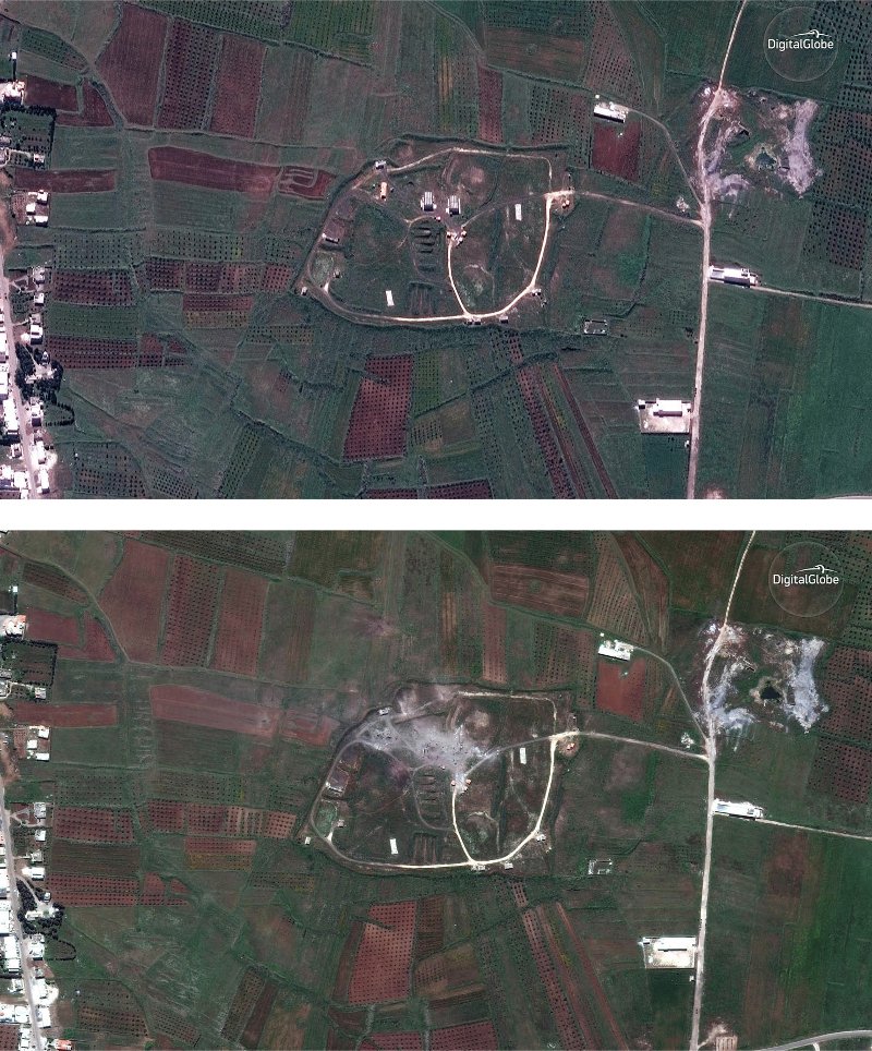 Πριν και μετά την επίθεση στη Συρία -Τι προκάλεσαν οι πύραυλοι στους στόχους [εικόνες] | iefimerida.gr 0