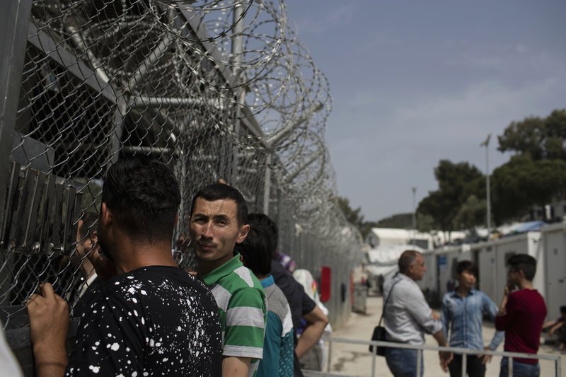O χειμώνας απειλεί να μετατρέψει σε λασποχώραφο τη Μόρια, φοβούνται οι πρόσφυγες (Φωτογραφία: ΑΡ)
