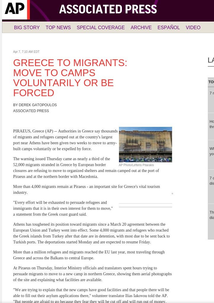 Διώχνουν τους πρόσφυγες από την προβλήτα Ε3 για να μη φαίνονται το Πάσχα | iefimerida.gr 0