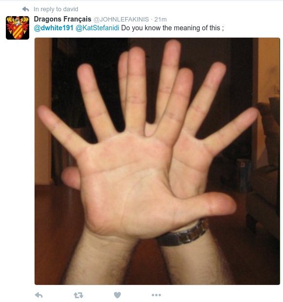 Επίθεση στον Αμερικανό που αμφισβήτησε την Στεφανίδη - Απάντηση με «μούτζα» στο twitter [εικόνα] | iefimerida.gr 0