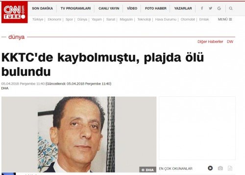 Βρέθηκε δολοφονημένος στα κατεχόμενα ο πρώην στρατιωτικός Σολωμός Αποστολίδης που αγνοούνταν | iefimerida.gr 0