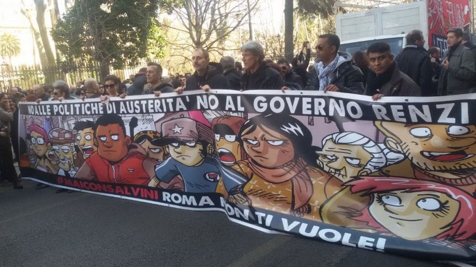 Σε κλοιό συγκεντρώσεων και αντιδιαδηλώσεων η Ρώμη [εικόνες & βίντεο] | iefimerida.gr 5