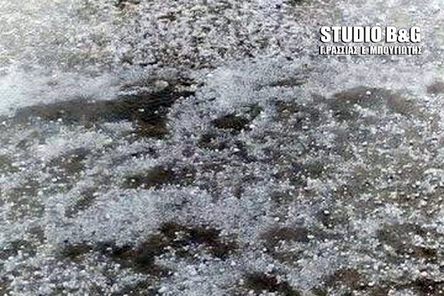 Ισχυρή χαλαζόπτωση στην Αργολίδα -Λευκοί οι δρόμοι, ζημιές στις καλλιέργειες [εικόνες & βίντεο] | iefimerida.gr 3