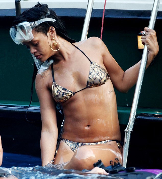 H Ριάνα, το λεοπάρ μπικίνι, η μάνικα και το μπουκάλι σαμπάνιας [εικόνες] | iefimerida.gr 2