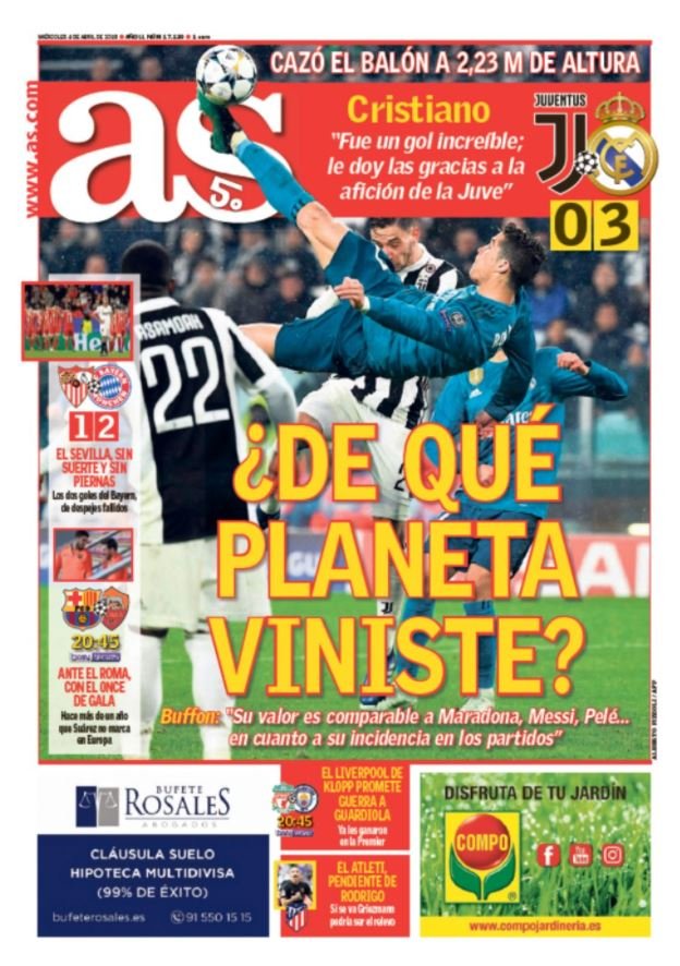 Ο διεθνής Τύπος «παραμιλάει» με το απίστευτο γκολ του Κριστιάνο Ρονάλντο [εικόνες]  | iefimerida.gr 0