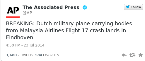 Μακάβρια γκάφα του Associated Press -Μετέδωσε ότι συνετρίβη το αεροσκάφος με τις σορούς των θυμάτων του Boeing [εικόνες] | iefimerida.gr 0