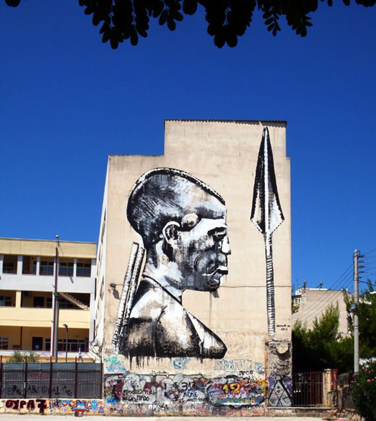 Koρυφαίοι street artists μεταμόρφωσαν όψεις δημοσίων κτηρίων σε Πλάκα, Πειραιώς, Νίκαια [εικόνες] | iefimerida.gr 1