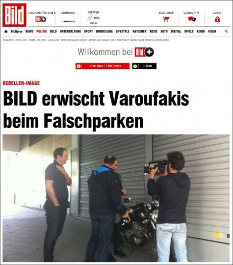 Bild: Ο Βαρουφάκης παρκάρει παράνομα | iefimerida.gr 0