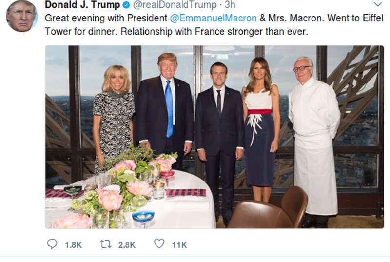 Εντυπωσιασμένος ο Τραμπ από την παρέλαση στο Παρίσι [εικόνες] | iefimerida.gr 1