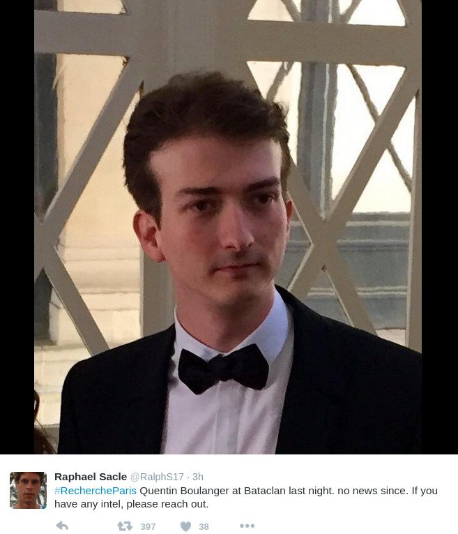 Ποστάρουν φωτογραφίες στο  hashtag #RechercheParis -Ψάχνουν τα αγνοούμενα παιδιά τους και φίλους τους στα social media [εικόνες] | iefimerida.gr 5