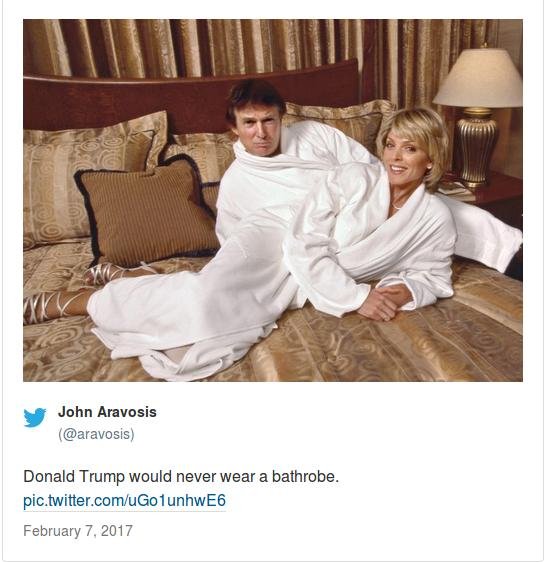 Γερό τρολάρισμα στον Τραμπ -Γιατί πλημμύρισε το Twitter με φωτογραφίες του με μπουρνούζι [εικόνες] | iefimerida.gr 3