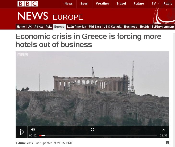 BBC: Λουκέτο βάζουν το ένα μετά το άλλο τα ξενοδοχεία στην Ελλάδα [βίντεο] | iefimerida.gr 0