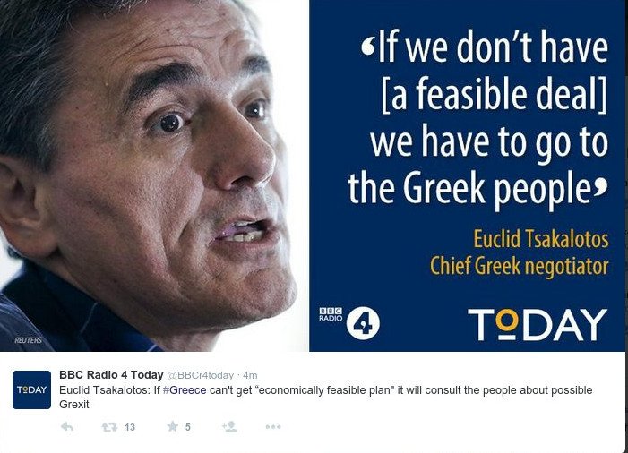 Τσακαλώτος στο BBC: Αν δεν έχουμε βιώσιμη συμφωνία θα πάμε σε δημοψήφισμα για Grexit | iefimerida.gr 0