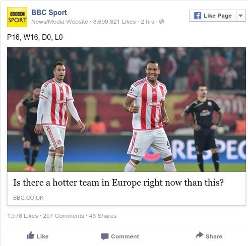 Οι Αγγλοι αποθεώνουν τον Ολυμπιακό - Αναφορά του BBC για τη 16η νίκη των ερυθρόλευκων [εικόνα] | iefimerida.gr 0