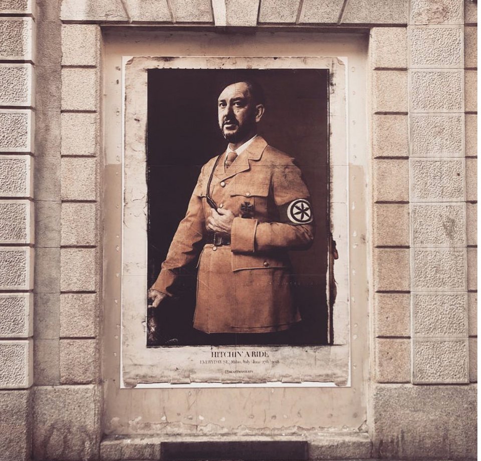 Ο Ματέο Σαλβίνι φιγουράρει ως νέος Χίτλερ σε κεντρικό δρόμο του Μιλάνου [εικόνα] | iefimerida.gr 0