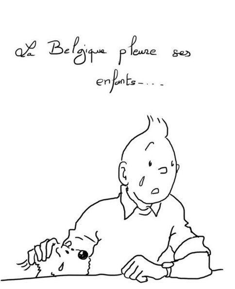 Τα σκίτσα που πλημμύρισαν τα social media μετά τις επιθέσεις των Βρυξελλών -Ο Τεν Τεν κλαίει [εικόνες] | iefimerida.gr 1