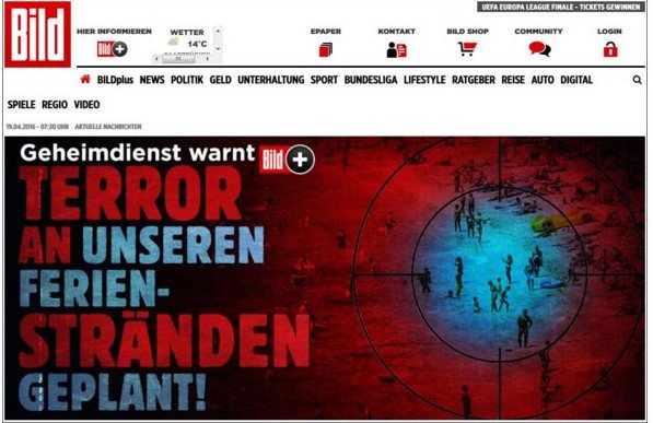 Bild: Συναγερμός στη Γερμανία -Τρομοκράτες σχεδίαζαν χτύπημα σε 100 παραθαλάσσια θέρετρα | iefimerida.gr 1