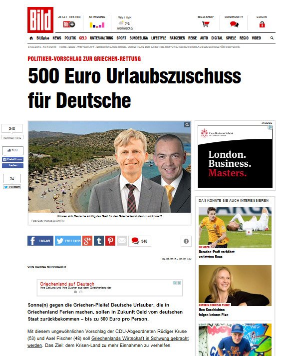 Bild: Εκπτώσεις στην Εφορία για όσους Γερμανούς φέρνουν αποδείξεις από τις διακοπές τους στην Ελλάδα | iefimerida.gr 0