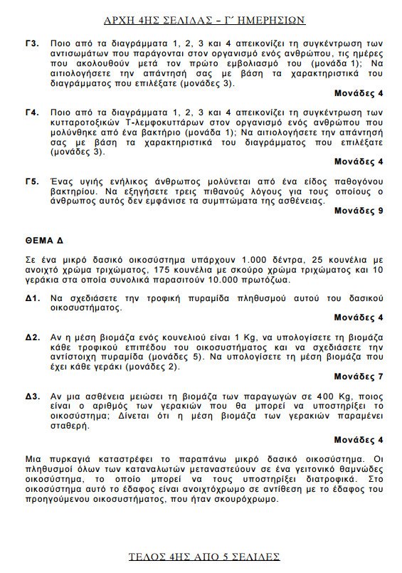 Πανελλήνιες 2015: Δείτε τα θέματα που έπεσαν σε Βιολογία, Φυσική, Μαθηματικά και Ιστορία | iefimerida.gr 3