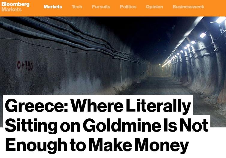 Bloomberg για Eldorado: «Η Ελλάδα κάθεται πάνω σε χρυσωρυχείο και δεν μπορεί να βγάλει λεφτά» | iefimerida.gr 0