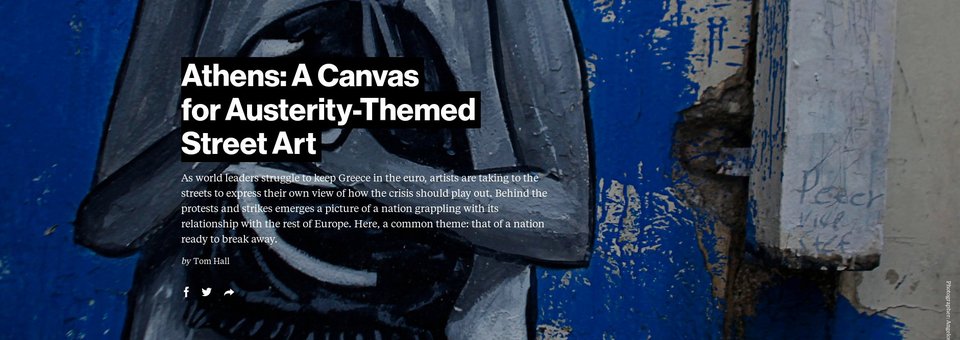 Bloomberg: Οι Ελληνες ζωγραφίζουν την κρίση - Καμβάς της λιτότητας οι τοίχοι της Αθήνας [εικόνες] | iefimerida.gr 0