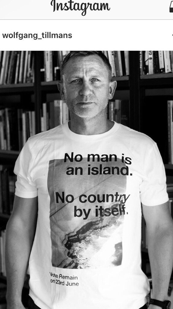 Ο Ντάνιελ Γκρεγκ με ένα t-shirt παίρνει θέση στο δημοψήφισμα για το Brexit [εικόνα] | iefimerida.gr 0