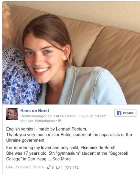 Συγκλονίζει το γράμμα πατέρα σε Πούτιν, αυτονομιστές και Κίεβο: Ελπίζω να είστε περήφανοι που σκοτώσατε την κόρη μου [εικόνες] | iefimerida.gr 1