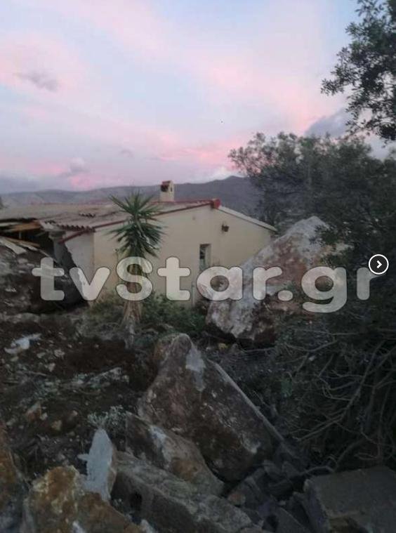 Κατολίσθηση στη Βοιωτία: Τεράστιος βράχος αποκολλήθηκε και έπεσε πάνω σε σπίτι [εικόνες] | iefimerida.gr 0