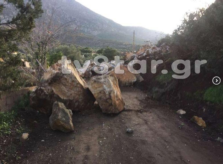 Κατολίσθηση στη Βοιωτία: Τεράστιος βράχος αποκολλήθηκε και έπεσε πάνω σε σπίτι [εικόνες] | iefimerida.gr 4