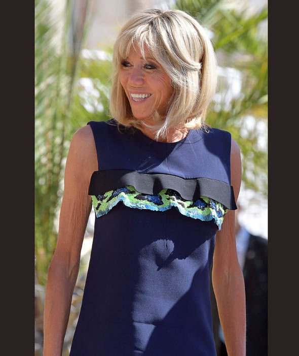 Η Μπριζίτ Μακρόν φοράει όλο και πιο κοντά φορέματα -Πώς ντύθηκε στη Βουλγαρία [εικόνες] | iefimerida.gr 3