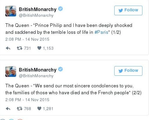 Το συλλυπητήριο μήνυμα της βασίλισσας Ελισάβετ για τις επιθέσεις στο Παρίσι [εικόνα] | iefimerida.gr 0