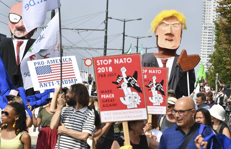 Πορεία κατά του Τραμπ στις Βρυξέλλες/ Φωτογραφία AP images