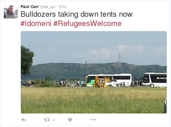 Οι μπουλντόζες μπήκαν στην Ειδομένη -Ξηλώνουν τις σκηνές των προσφύγων [εικόνες]  | iefimerida.gr 0