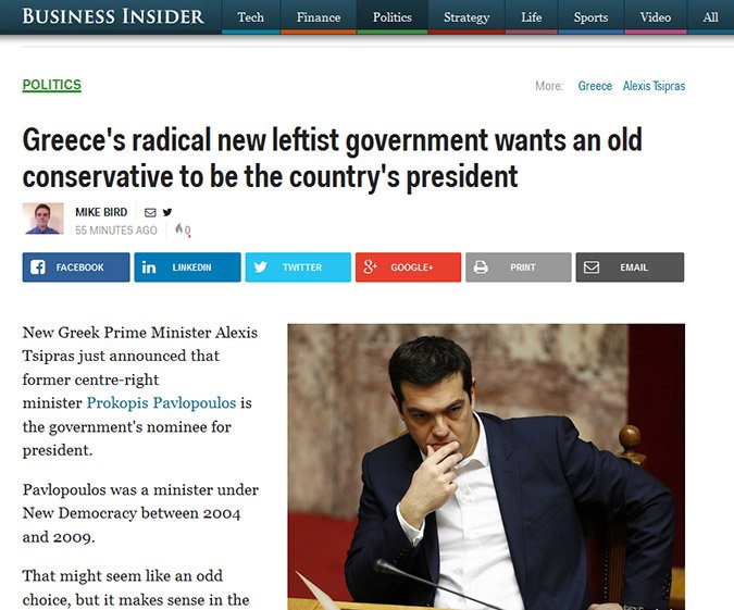 Πώς σχολίασαν τα διεθνή ΜΜΕ την υποψηφιότητα Παυλόπουλου: Εκπληξη και ποικίλα σχόλια [εικόνες] | iefimerida.gr 5